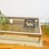 Jansen House coffee table by Guy Lefèvre steel glass 1970
