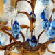 Lustre pampilles bleues a 3 feux