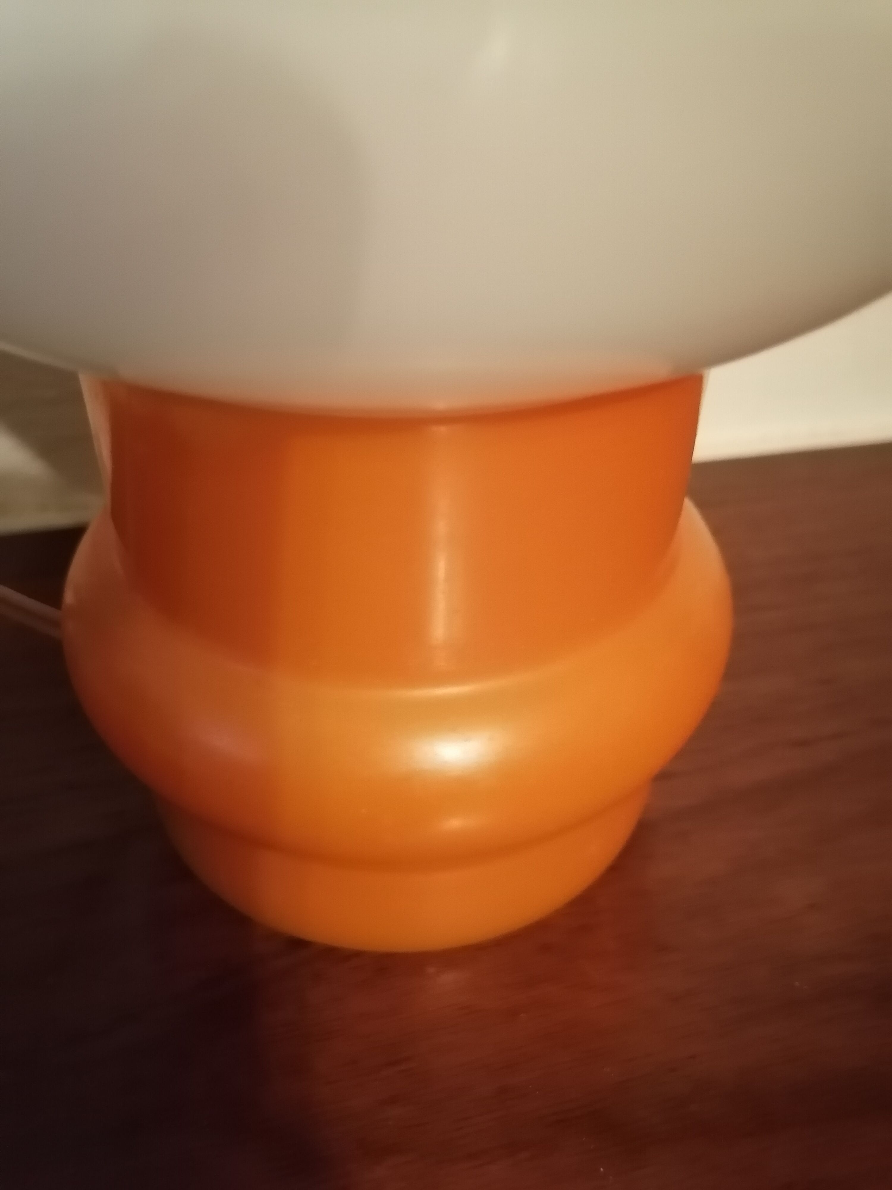 Opaline orange bedside desk lamp