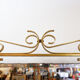 Italian brass mirror with scrolls, mid-century - 1950s