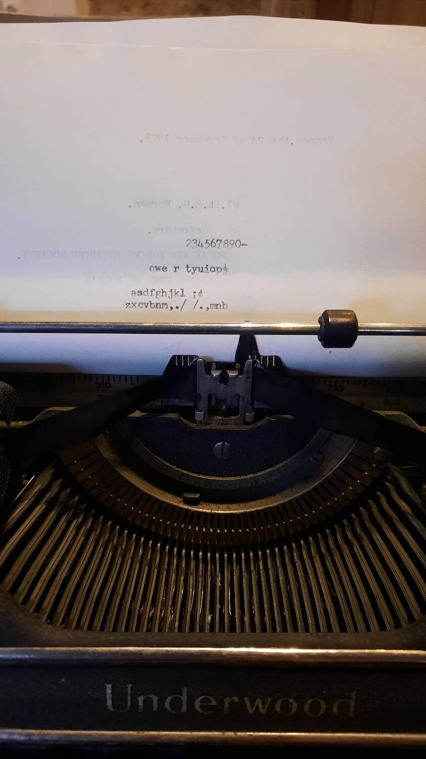 Underwood typewriter