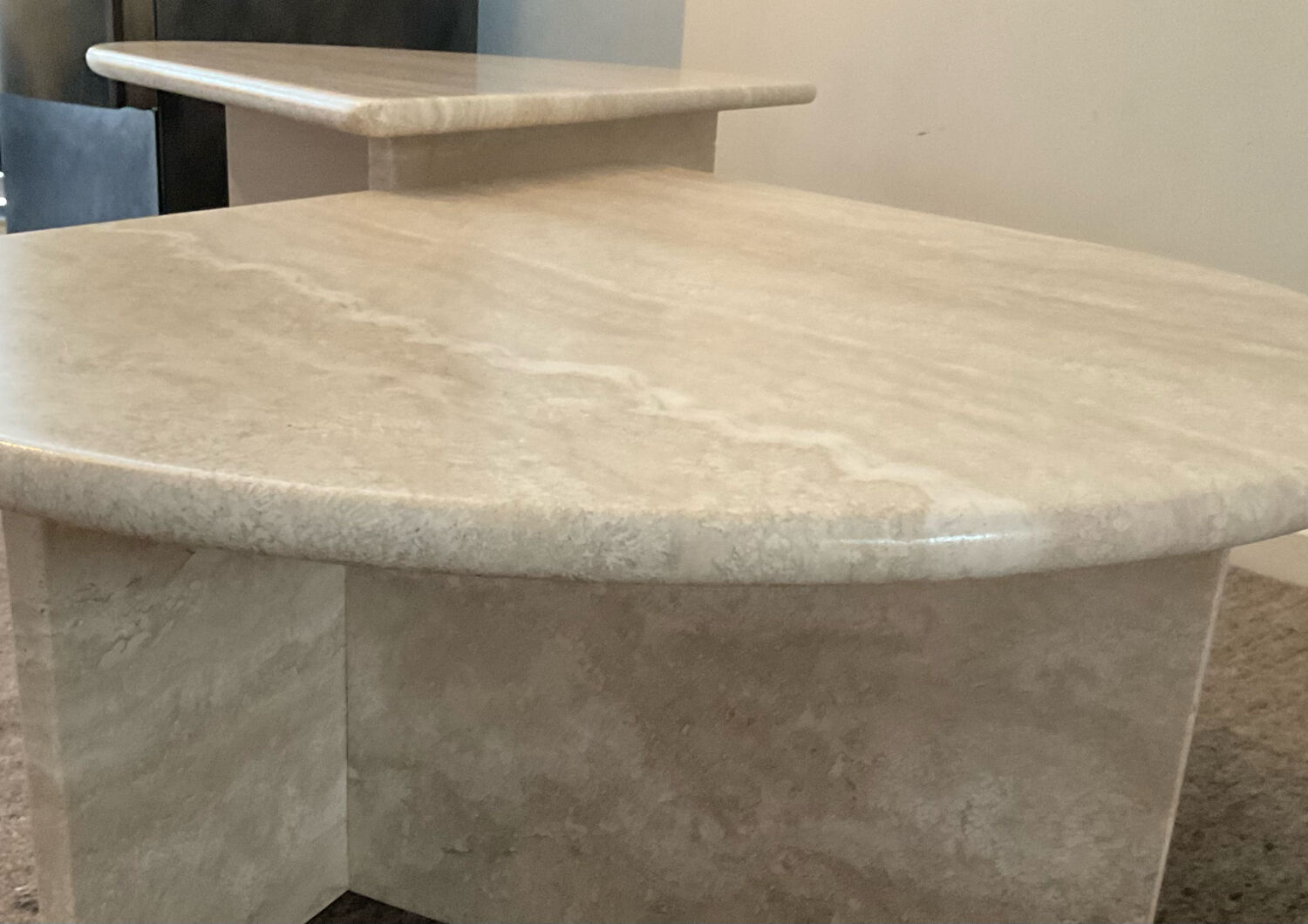 Travertine coffee table from the 70s-80s