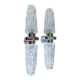 Pair of large vintage chrome glass wall lights