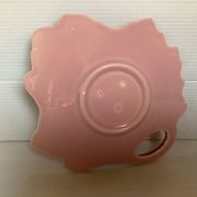 Vide-poche, baguier en forme de feuille rose et dorée
