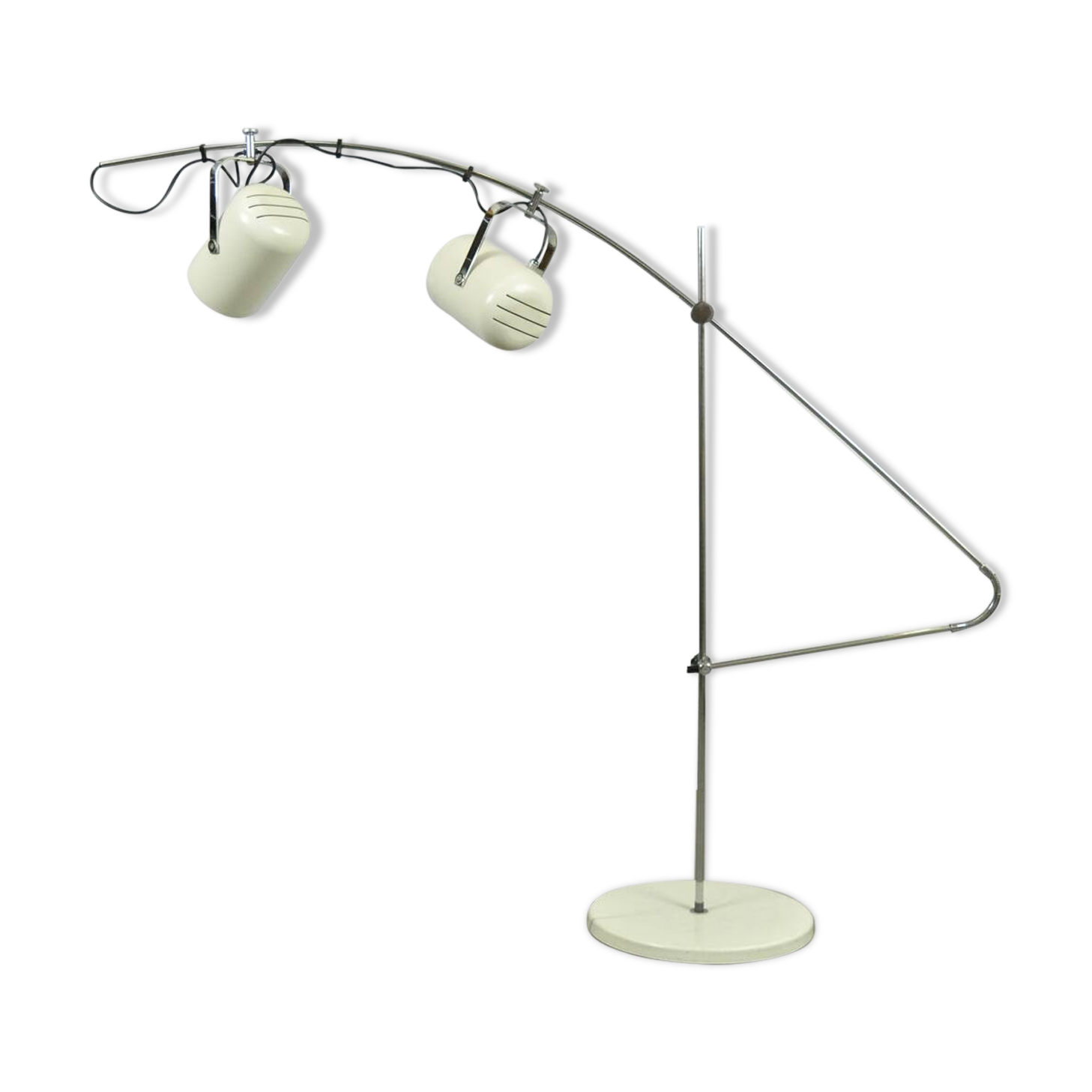 Vintage white Sorrento floorlamp by Copini & Posthuma for Gepo, Netherlands 1970s