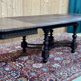 Oak dining table with beech base and 3 extensions