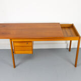 Teak Desk with movable table top by Løvig, 1960s