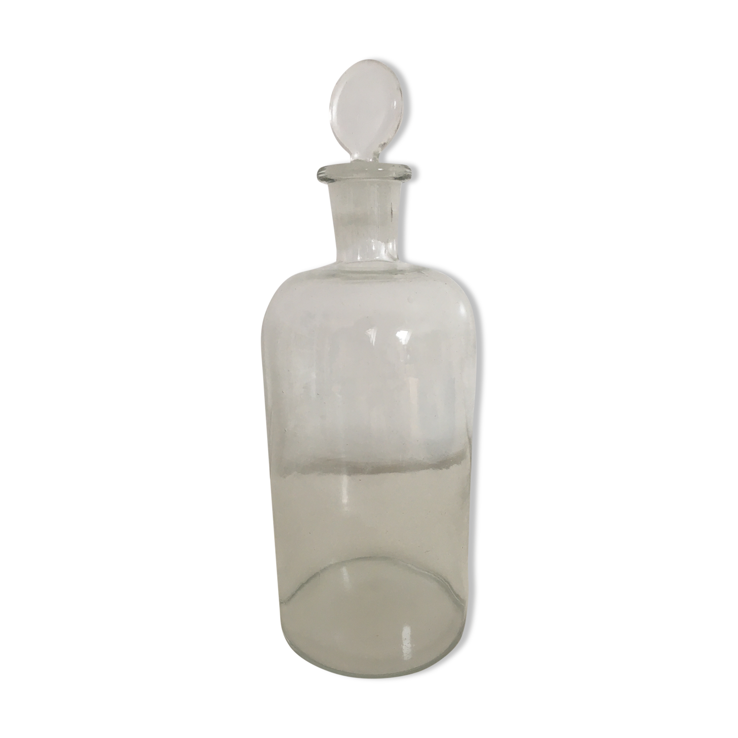 Clear glass pharmacy bottle