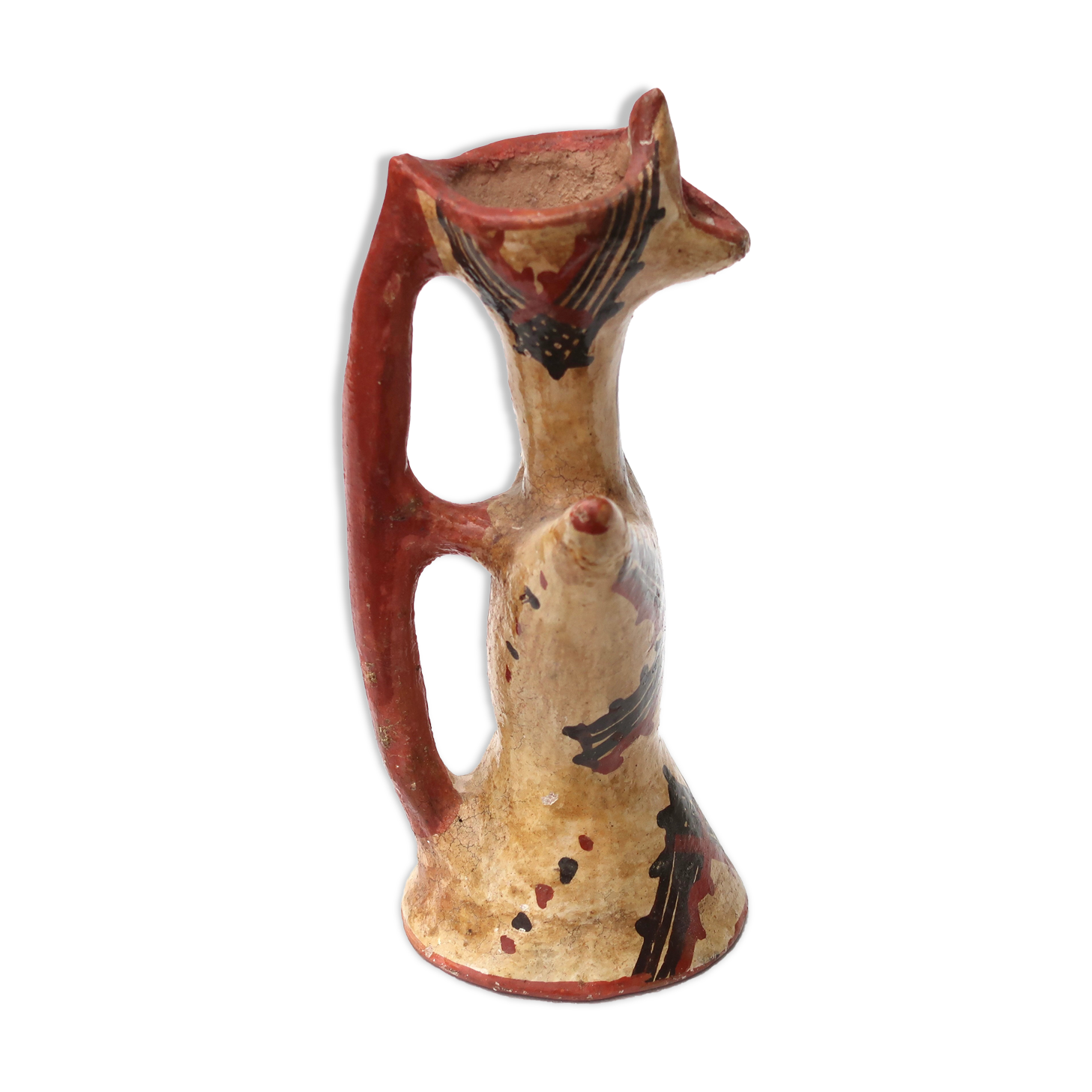 Berber Kabyle pottery with terracotta handle, 70s