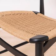 Set of 6 Scandinavian Modern Dining Chairs, Rope Seating and Backrest, 1960