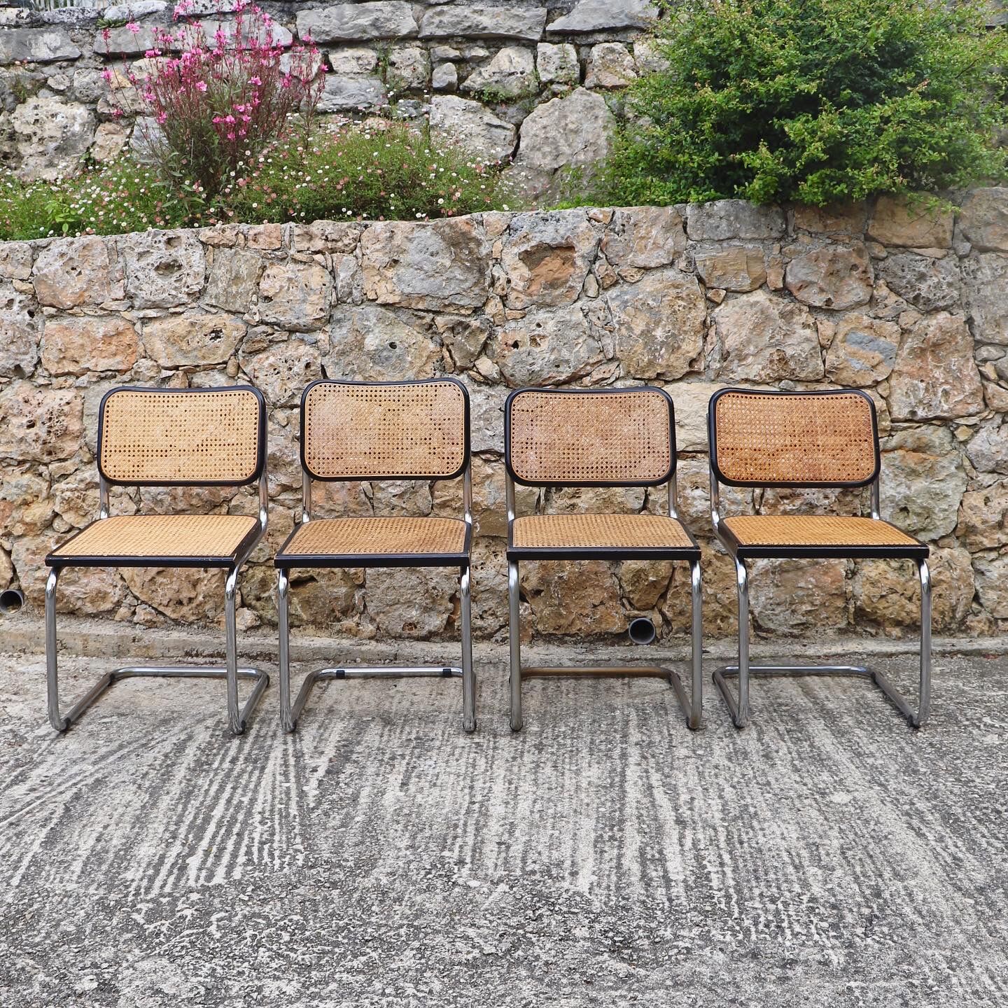 Lot de 4 chaises B32 et 2 fauteuils B64 Marcel Breuer