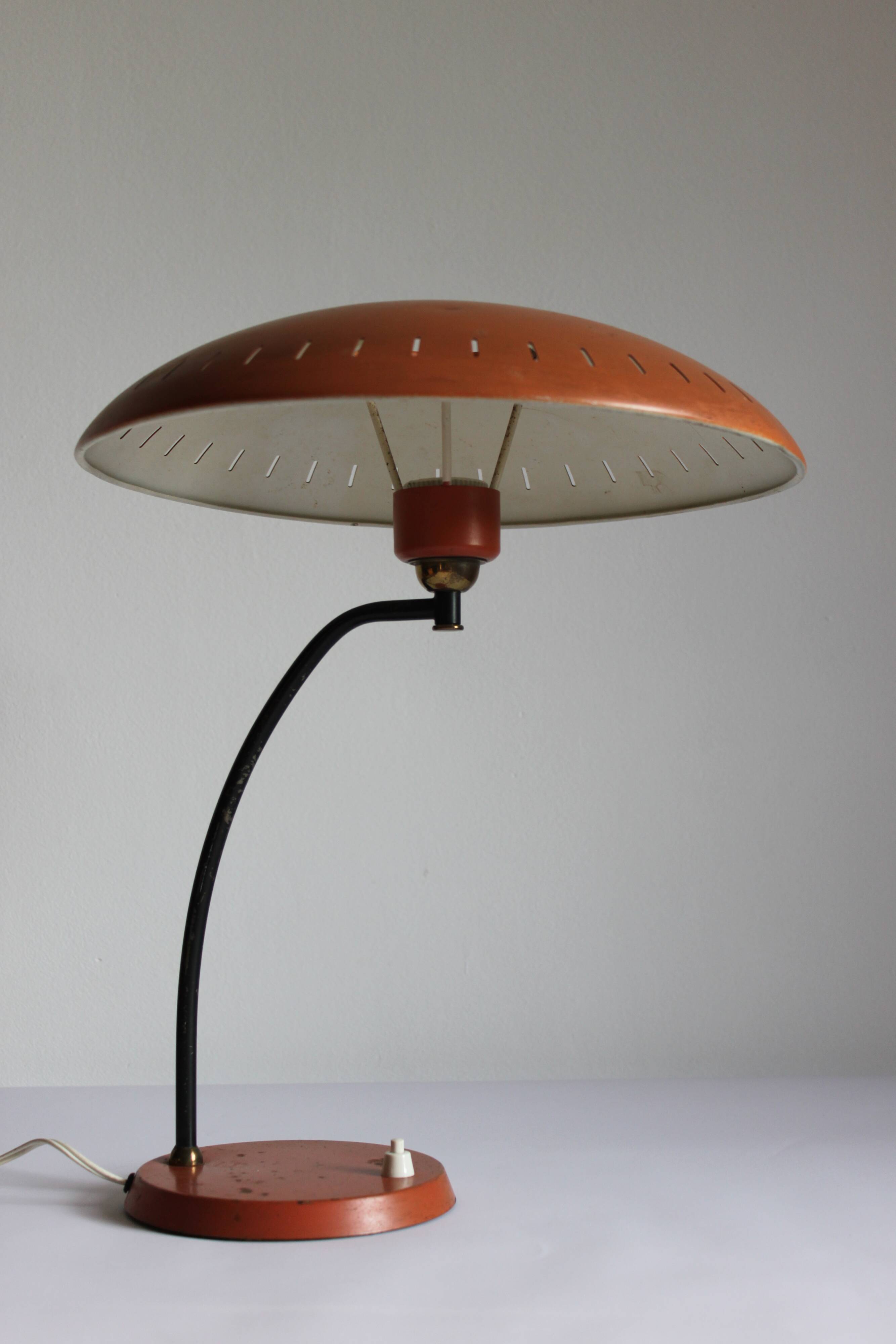 Lampe junior de bureau d’ombre d’Ovni par Louis Kalff pour Philips années 50