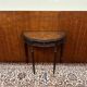 Classic black English Sidetable with leather top