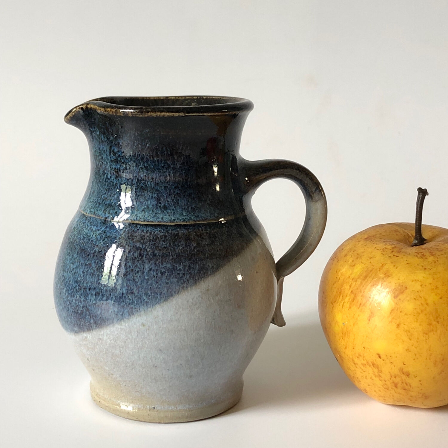 Small pitcher in blue glazed sandstone