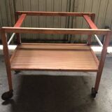 Scandinavian 60s serving table on wheels