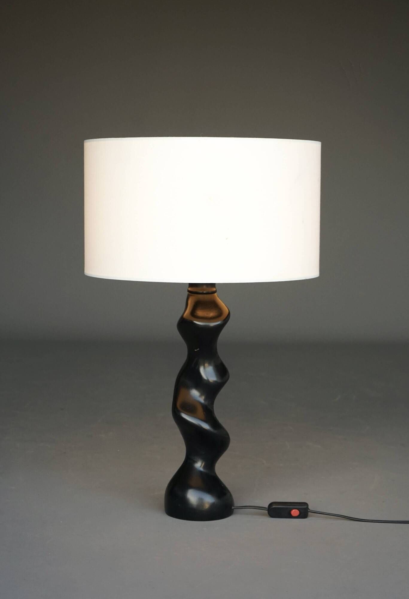 Temde model 42 Sculptural wooden Table Lamp. 1970s