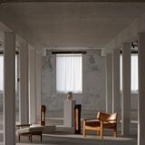 Large wooden sculpture "Black Elegance" by Ole Wettergren, Denmark, 1990s.