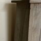 Old neo-classical workshop stool in washed wood h130cm