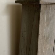 Sellette d'atelier ancienne néo-classique en bois lavé