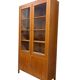 XL vintage display cabinet high in wood / cupboard / laboratory cupboard