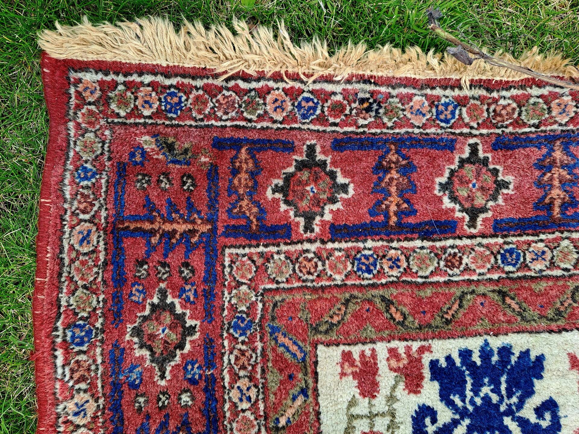 Semi-antique Afshari Persian carpet