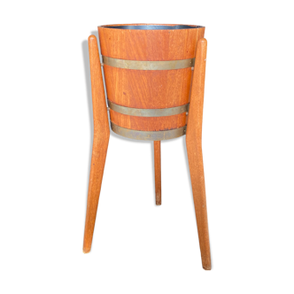 Scandinavian teak plant holder