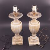 Set of 2 Vintage Neoclassica Alabster Table Lamp by Gregoretti & co.
