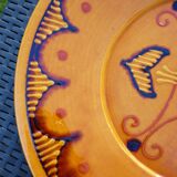 Plat en céramique, terre cuite vernissée signé Biot années 60/70