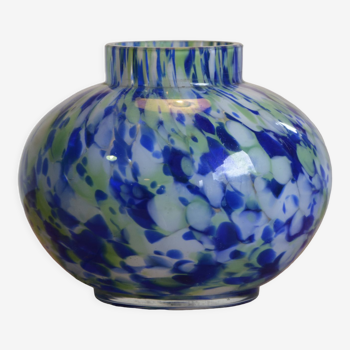 Blue and green ball vase