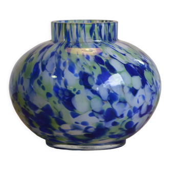 Vase boule bleu et vert