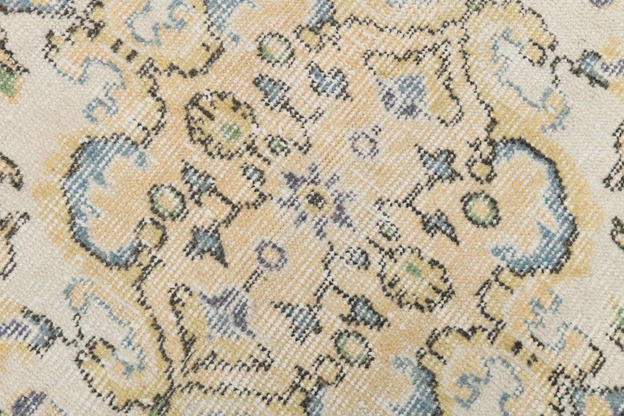 5x9 Vintage Persian Pale Yellow Rug, Rugs For Living  Room Carpet, 169x271