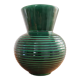 Vase en faïence émaillé vert