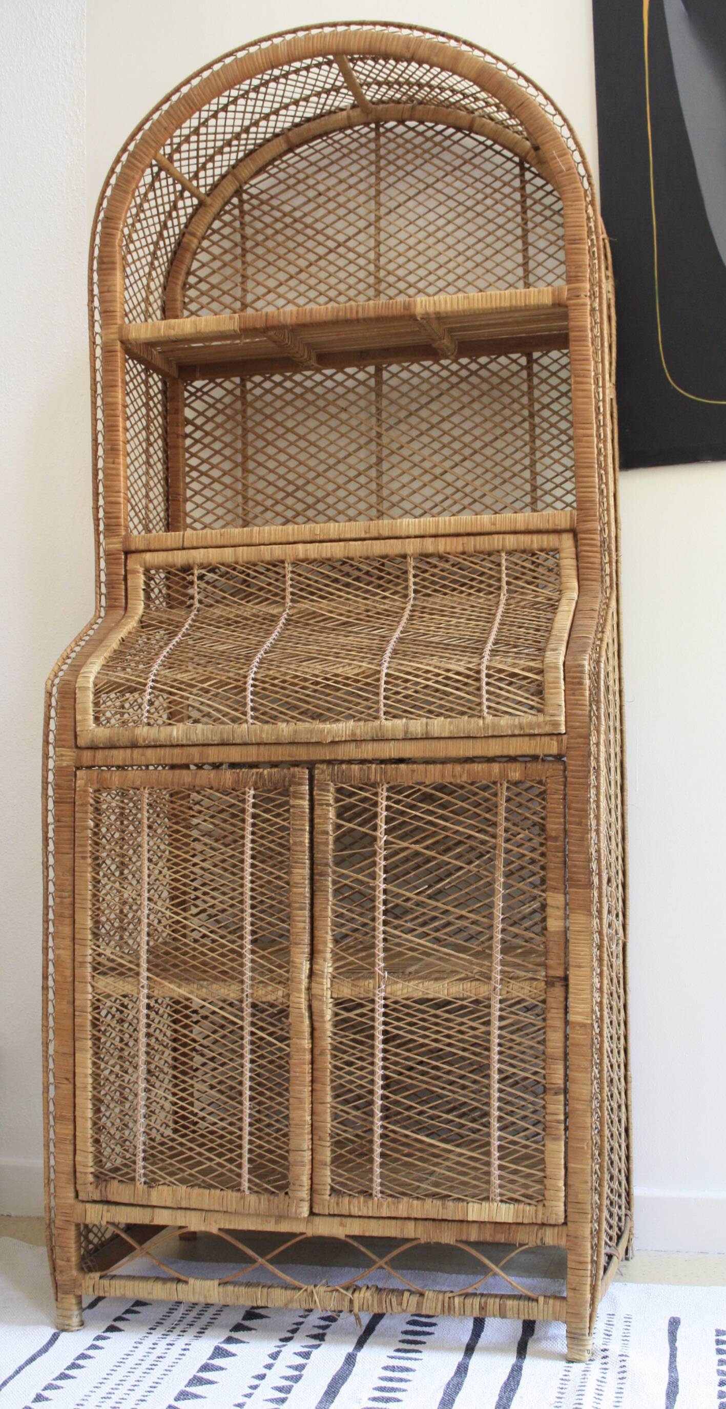 Rattan and woven wicker library