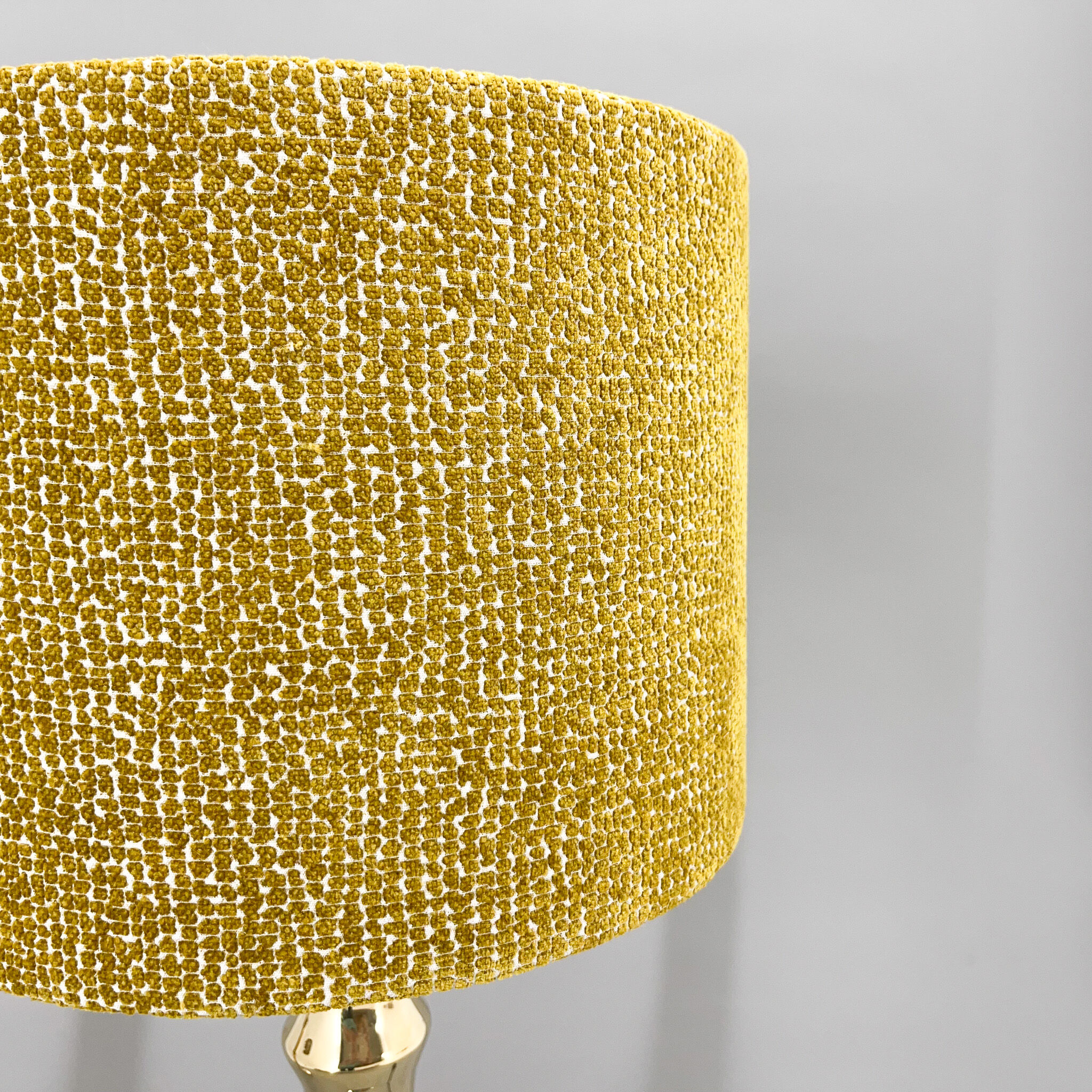 Pair of tall brass table lamps, 1950s, restored