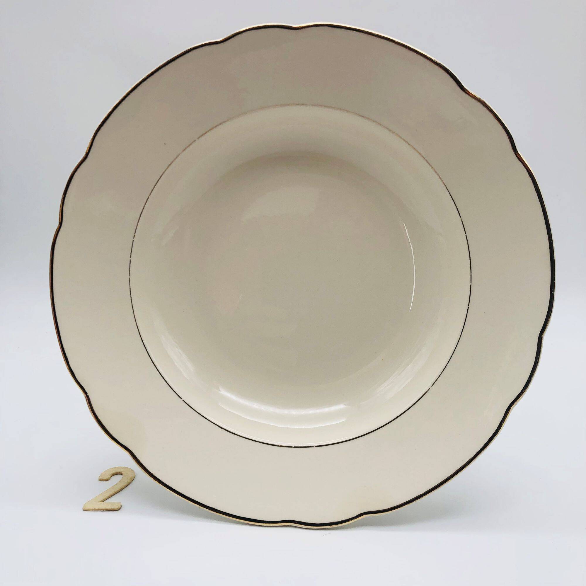 6 Antique soup plates stamped “Villeroy & Boch”.