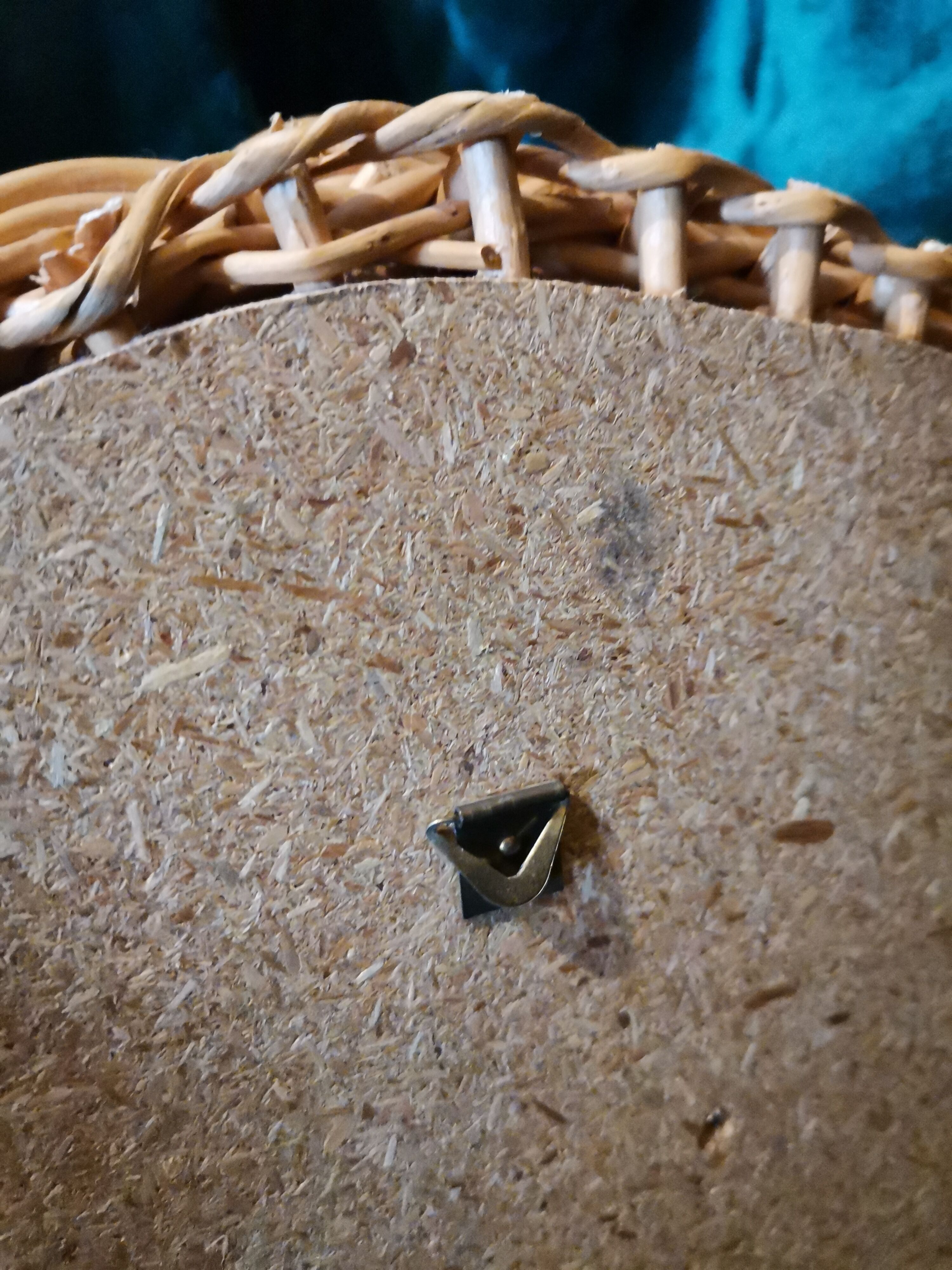 Round rattan wicker mirror