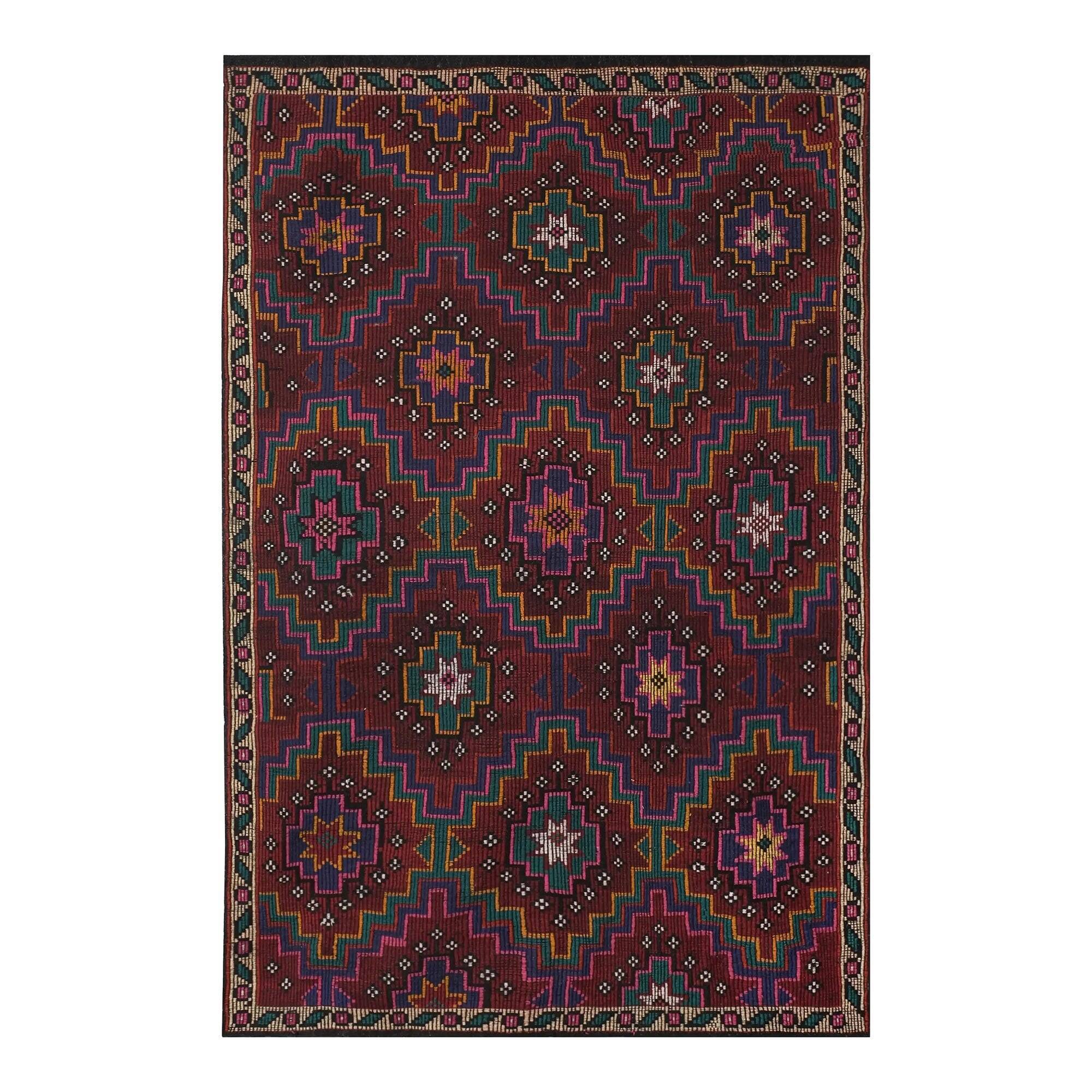 Vintage Turkish kilim handwoven 190x295 cm