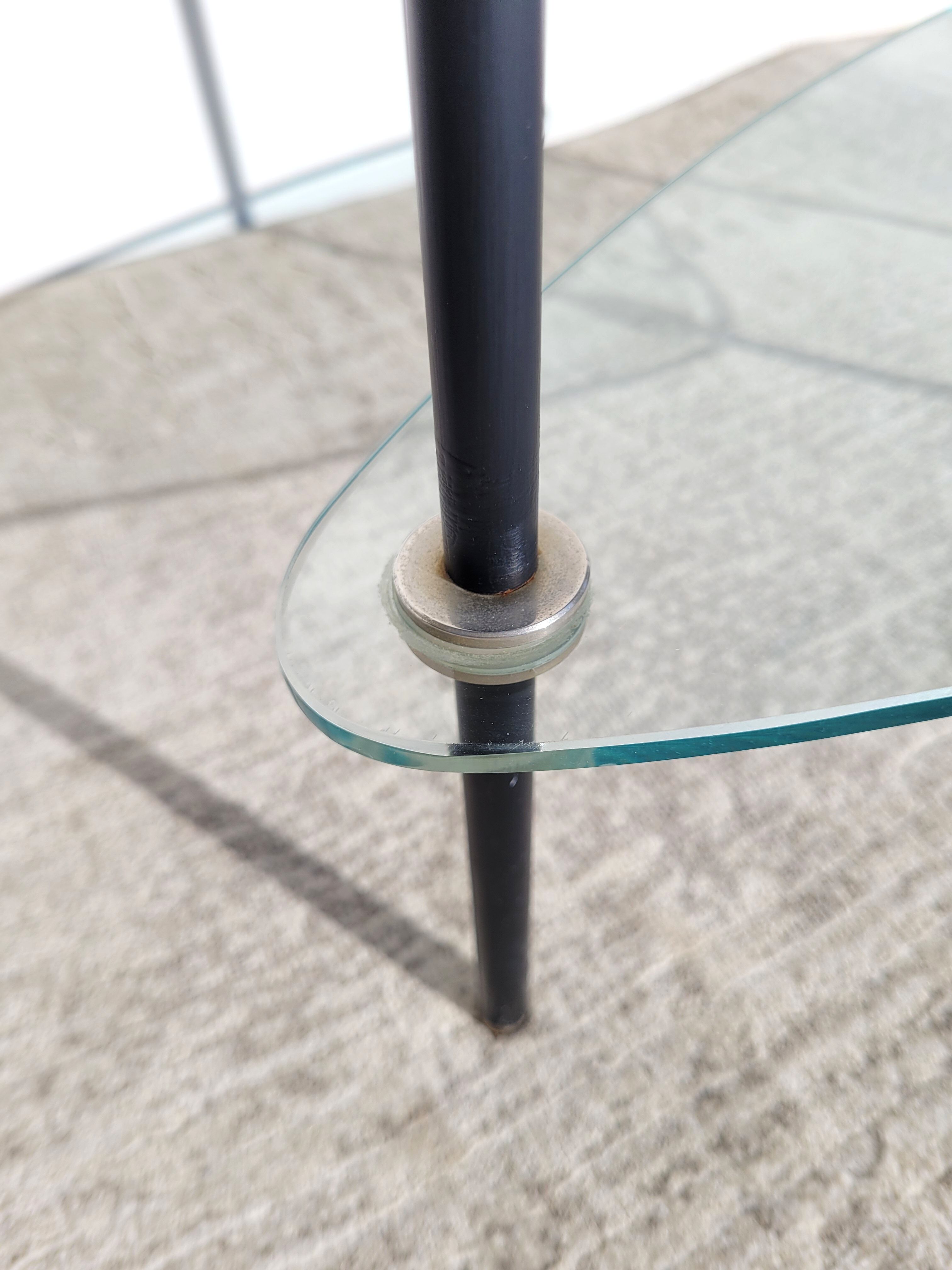 Ovoid shelf 1960 glass metal