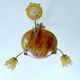 Art Deco pendant light in alabaster marble and bronze,1920s
