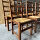 8 oak chairs with straw seats