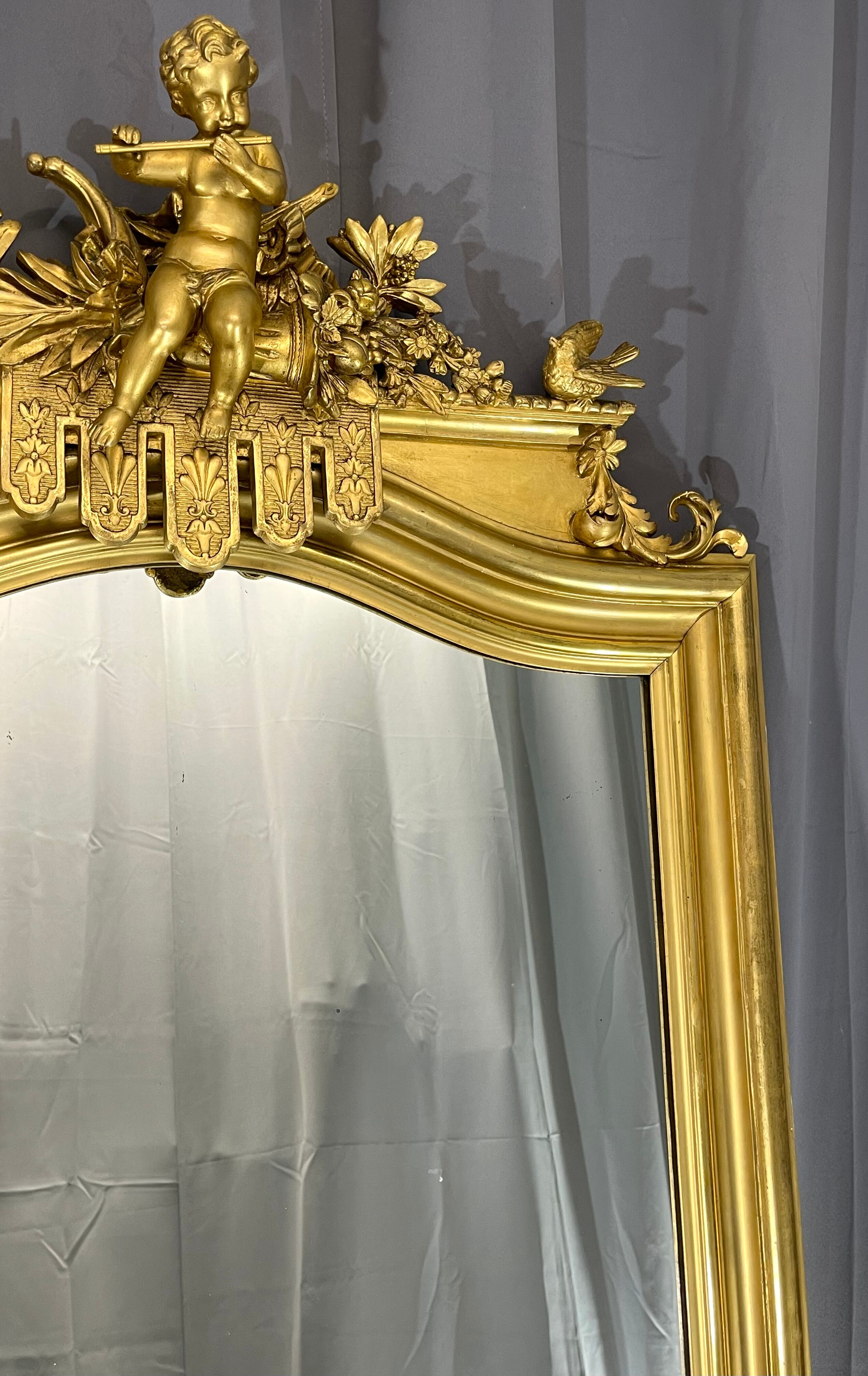 Mirror 204 x 98 cm nineteenth century Napoleon III