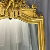 Miroir 204 x 98 cm époque XIXè Napoléon III, putti