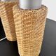 Pair of large Scandinavian rattan lamps from the 80s