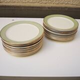 22 Antique Villeroy & Boch Celadon Dinner Plates