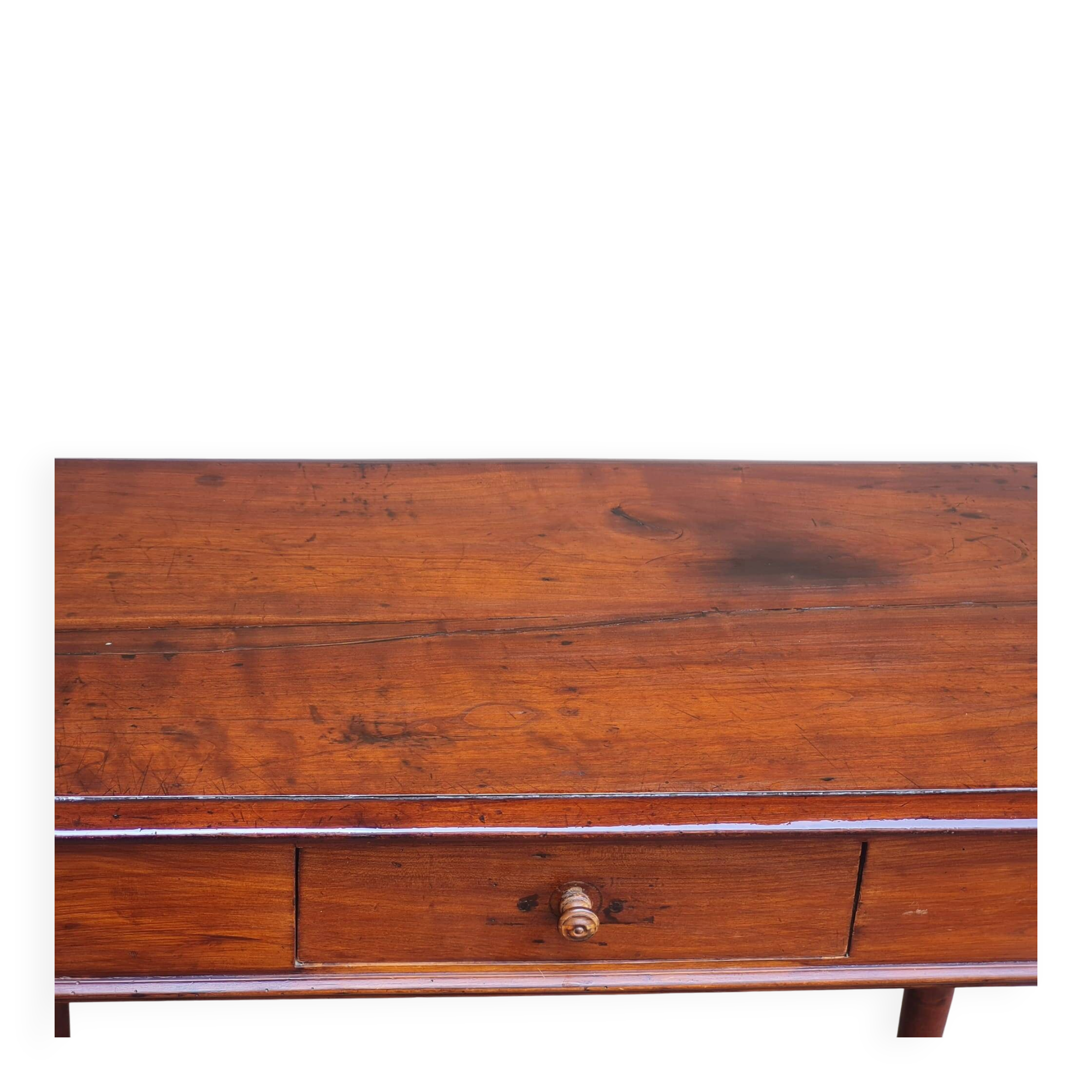 Centre writing table in stained wood