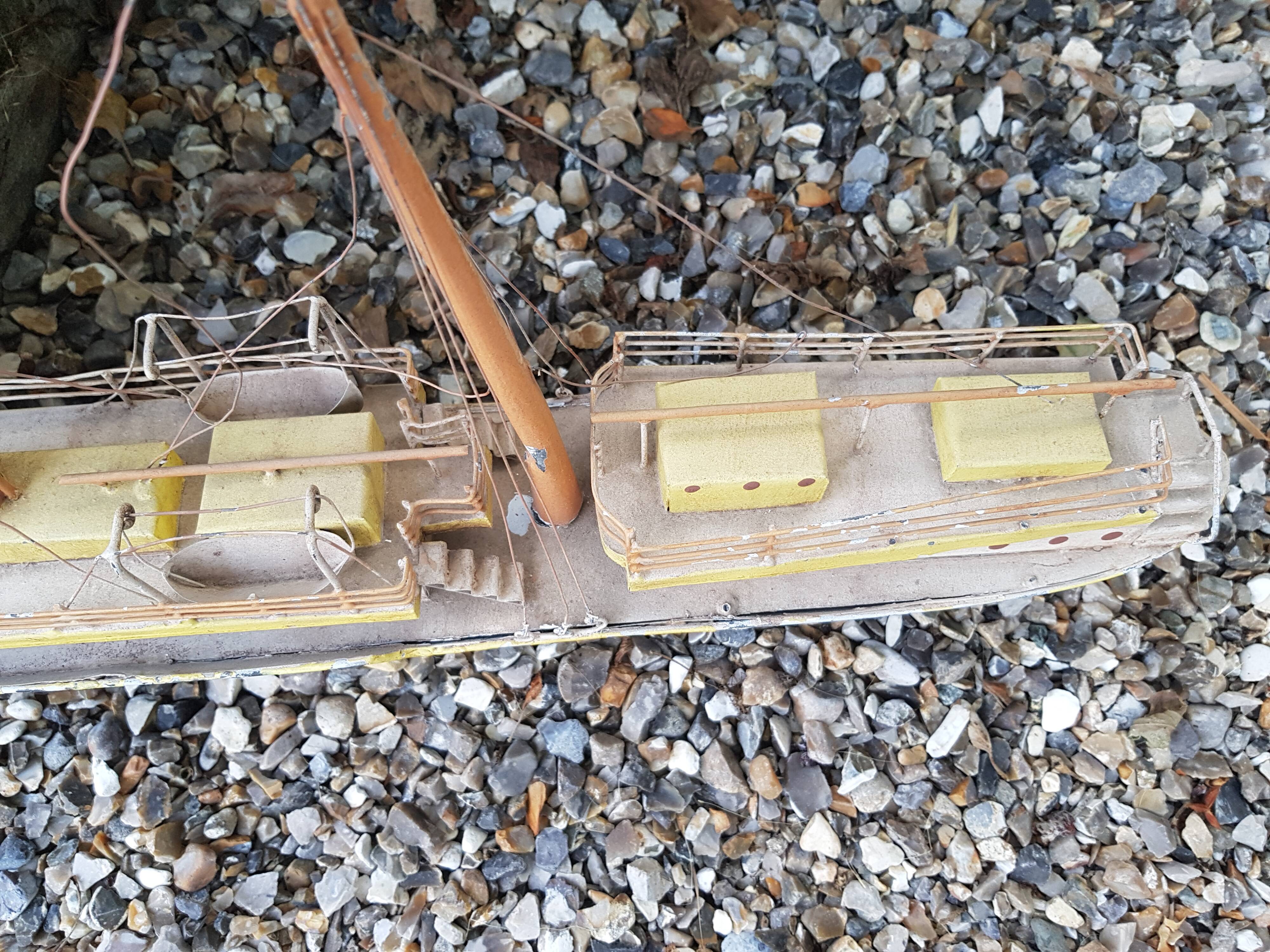 Metal boat model