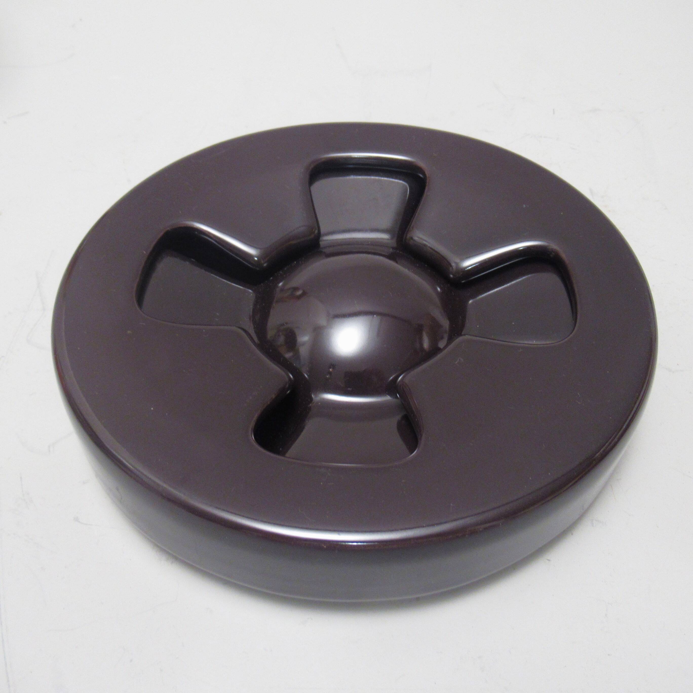 Angelo Mangiarotti Brambilla brown ceramic ashtray 1968