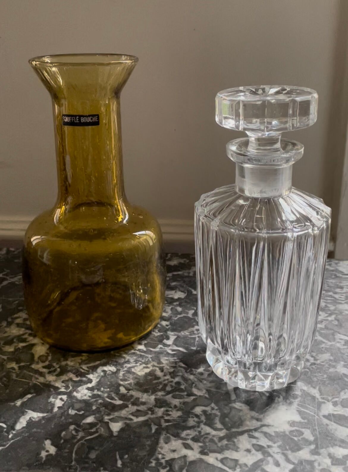 Carafon en cristal taillé H21