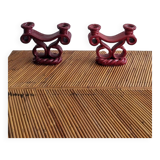 Pair of vintage ceramic candlesticks