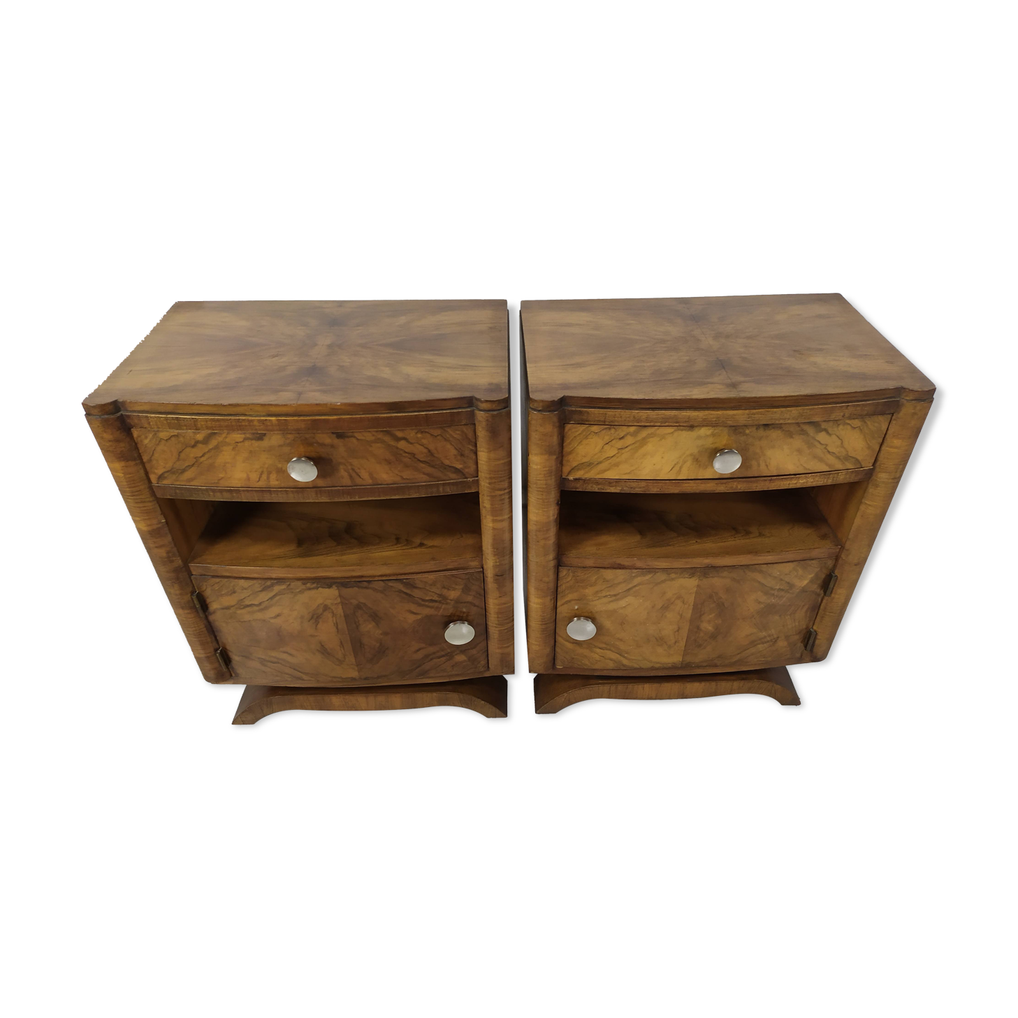 Pair of art deco bedside tables